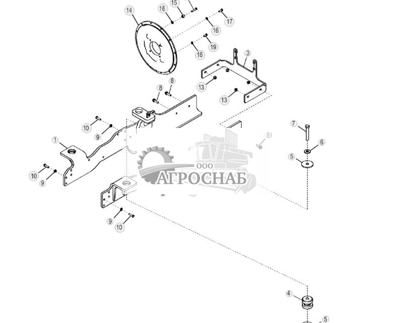 Силовая передача  крепление рамы под двигатель, прямой привод - ST746805 147.jpg